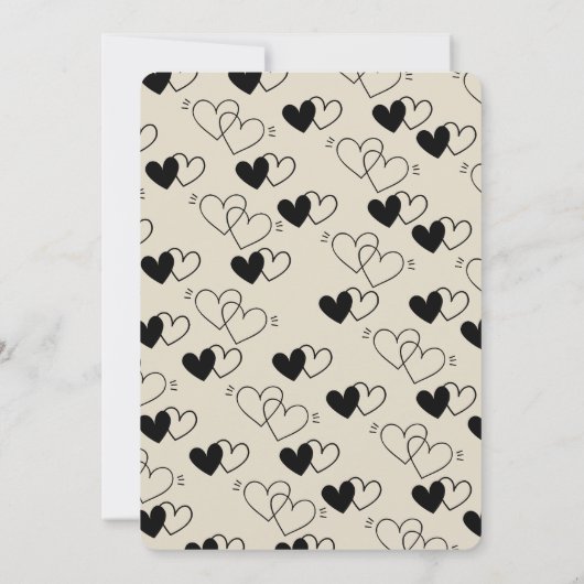 Schattigee kattenbruid en bruidegom trouwuitnodigi kaart (Achterkant)