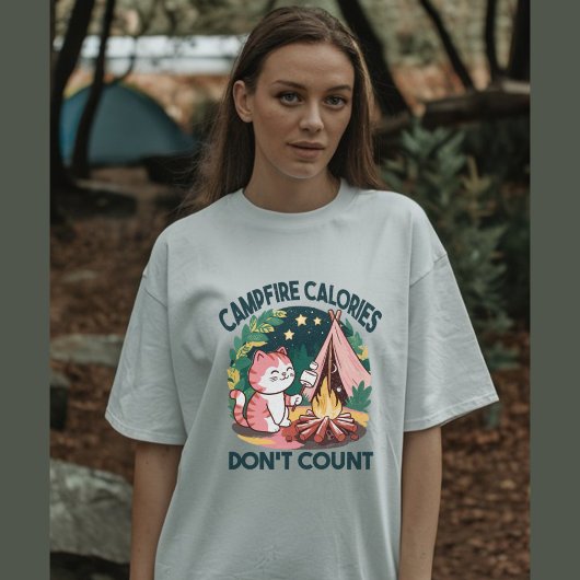 Schattigee kattencamping t-shirt