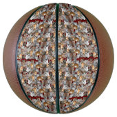 Schattigee kattencollage basketbal (Verticaal)