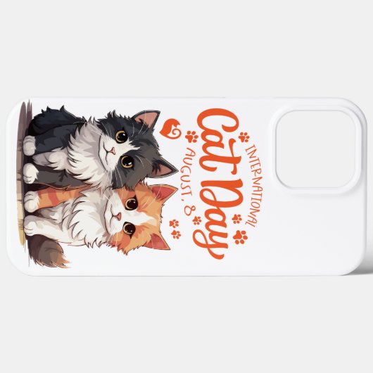 Schattigee kattendag Case-Mate iPhone case (Achterkant (horizontaal))