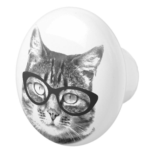 Schattigee kattenfoto keramische deur- en ladeknop keramische knop (Rechts)