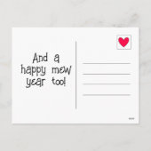 Schattigee Kattengezicht Kerstboom Feestdagenkaart (Achterkant)