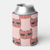 Schattigee kattengezichten, naadloos patroon. blikjeskoeler (Blikje Voorkant)