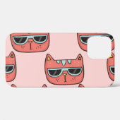 Schattigee kattengezichten, naadloos patroon. Case-Mate iPhone case (Achterkant (horizontaal))