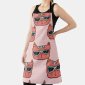 Schattigee kattengezichten, naadloos patroon. schort (Insitu)