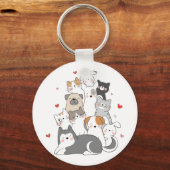 SCHATTIGEE KATTENGROEP | CAT LOVERS DESIGN KOOP NU SLEUTELHANGER (Voorkant)