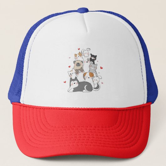 SCHATTIGEE KATTENGROEP | CAT LOVERS DESIGN KOOP NU TRUCKER PET (Voorkant)