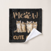 Schattigee kattenhanddoek bad handdoek (Wasdoekje)
