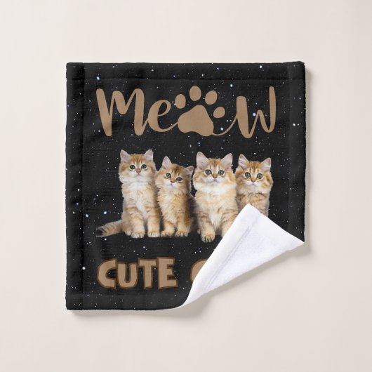 Schattigee kattenhanddoek bad handdoek (Wasdoekje)