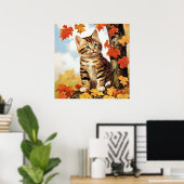 Schattigee Kattenherfst Poster (Thuiskantoor)