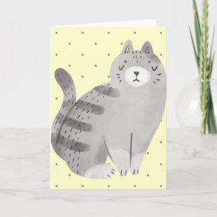 Schattigee kattenillustratie Lege Kaart