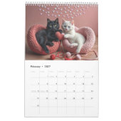 Schattigee kattenkalender voor 2025 kalender (Feb 2027)