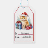Schattigee kattenkerst (2) cadeaulabel (Achterkant)