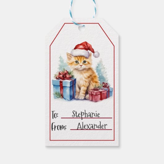 Schattigee kattenkerst (2) cadeaulabel (Achterkant)