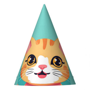 Schattigee kattenkitten huisdieren Verjaardagsfees Feesthoedjes