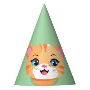 Schattigee kattenkitten huisdieren Verjaardagsfees Feesthoedjes