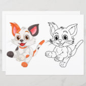 Schattigee kattenkleurplaat (Voorkant / Achterkant)