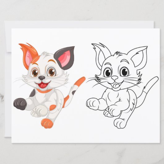 Schattigee kattenkleurplaat (Voorkant)