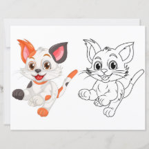 Schattigee kattenkleurplaat