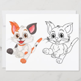 Schattigee kattenkleurplaat