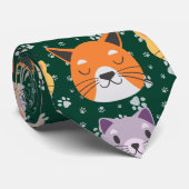 Schattigee Kattenkoppen 01.DGreen BG Stropdas (Opgerold)
