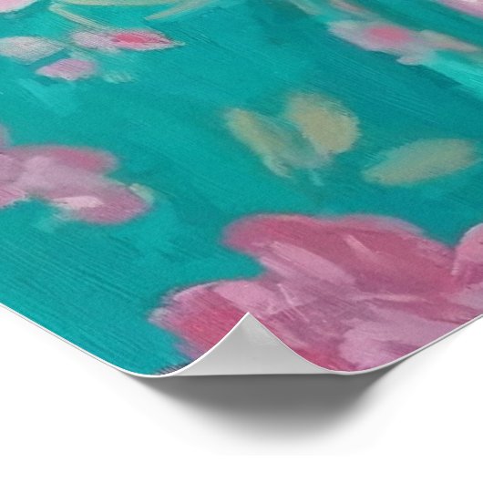 Schattigee kattenlezing in bed Wall Art Poster Pri (Hoek)