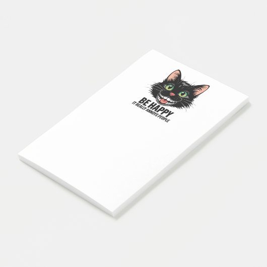 Schattigee kattenliefhebber cadeau Sarcastisch Kat Post-it® Notes (Schuin)