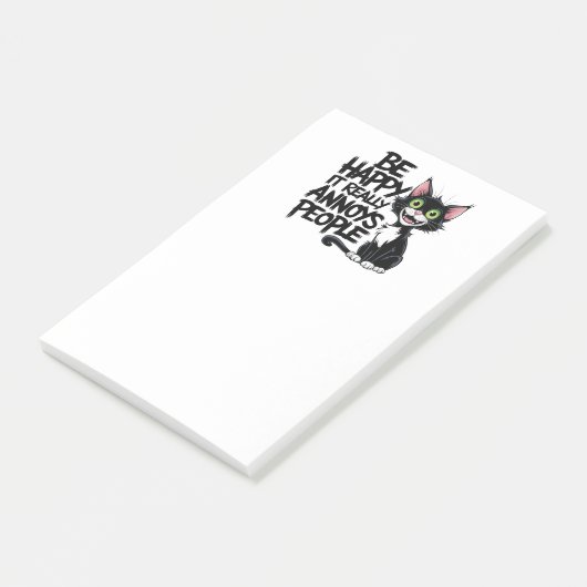 Schattigee kattenliefhebber cadeau Sarcastisch Kat Post-it® Notes (Schuin)