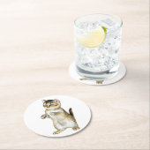 Schattigee kattenliefhebber Funny Kitten Waterverf Ronde Kartonnen Onderzetter (Insitu)