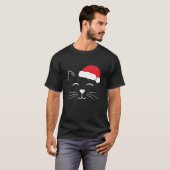 Schattigee Kattenliefhebber Meowy Catmas Xmas Holi T-shirt (Voorkant volledig)