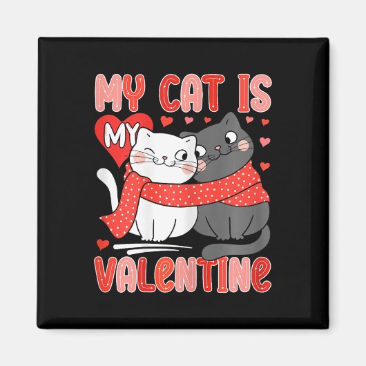 Schattigee kattenliefhebber Mijn kat is mijn Valen Magneet (Voorkant)