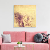 Schattigee kattenliefhebber potlood schets grijs t canvas afdruk (Insitu (Woonkamer))