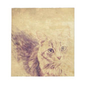 Schattigee kattenliefhebber potlood schets grijs t notitieblok (Voorkant)