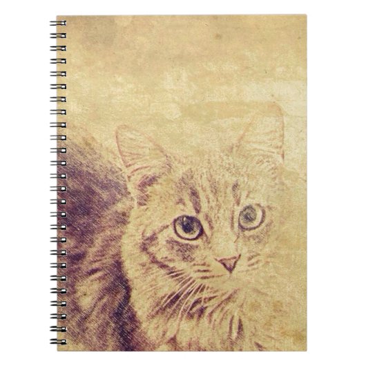 Schattigee kattenliefhebber potlood schets grijs t notitieboek (Voorkant)