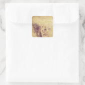 Schattigee kattenliefhebber potlood schets grijs t vierkante sticker (Tas)