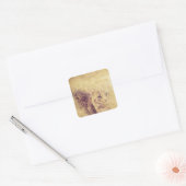 Schattigee kattenliefhebber potlood schets grijs t vierkante sticker (Envelop)
