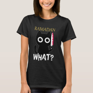 Schattigee kattenliefhebber verwarde ramadan katte t-shirt