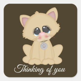 Schattigee kattenliefhebbers denken aan je sticker