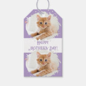 Schattigee kattenliefhebbers gepersonaliseerd foto cadeaulabel (Voorkant)