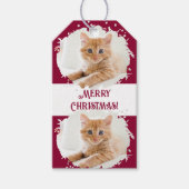 Schattigee kattenliefhebbers gepersonaliseerd foto cadeaulabel (Voorkant)