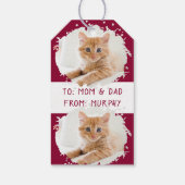 Schattigee kattenliefhebbers gepersonaliseerd foto cadeaulabel (Achterkant)