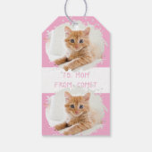 Schattigee kattenliefhebbers gepersonaliseerd foto cadeaulabel (Achterkant)