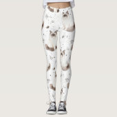 Schattigee Kattenliefhebbers Gift Waterverf Ragdol Leggings (Voorkant)