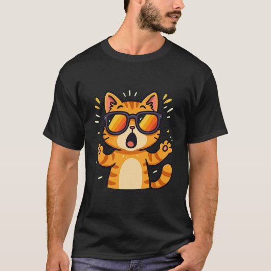 Schattigee kattenliefhebbers Grappig T-shirt (Voorkant)