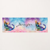 Schattigee kattenliefhebbers yogamat (Achterkant (horizontaal))