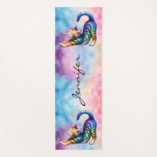 Schattigee kattenliefhebbers yogamat (Voorkant)