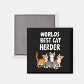 Schattigee Kattenmoeder Werelds Beste Kattenherder Magneet (Voorkant / Achterkant)