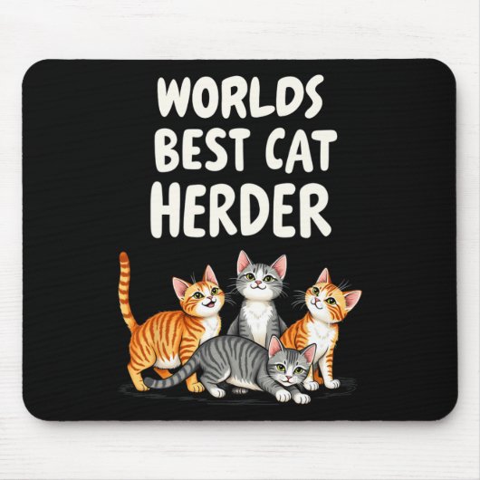 Schattigee Kattenmoeder Werelds Beste Kattenherder Muismat (Voorkant)