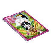 Schattigee Kattenmuis hart orchidee toucan vogel n Notitieboek (Rechterzijde)