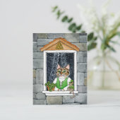 Schattigee Kattenmuis Leprechaun St Paddy's Day Sp Feestdagenkaart (Staand voorkant)